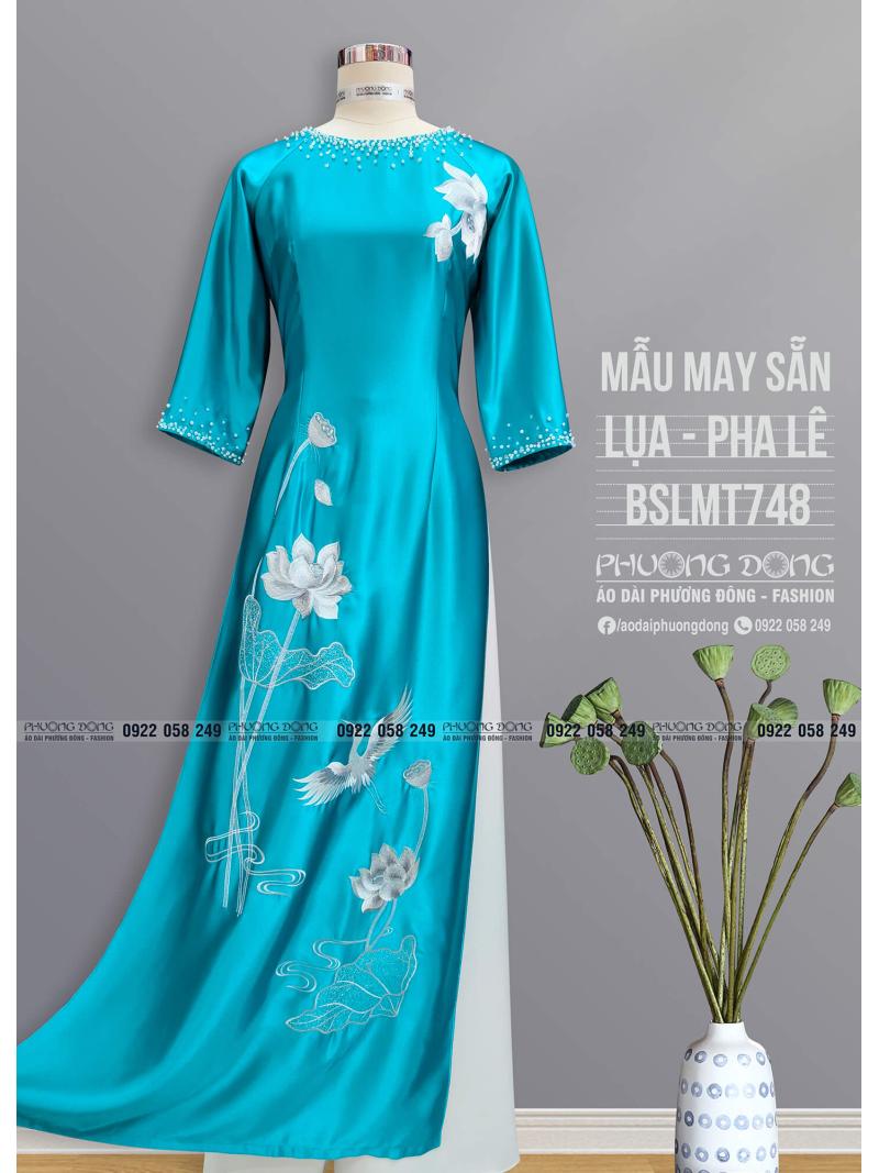 Áo Dài Bà Sui Lụa Thêu Kết Pha Lê BSLMT748